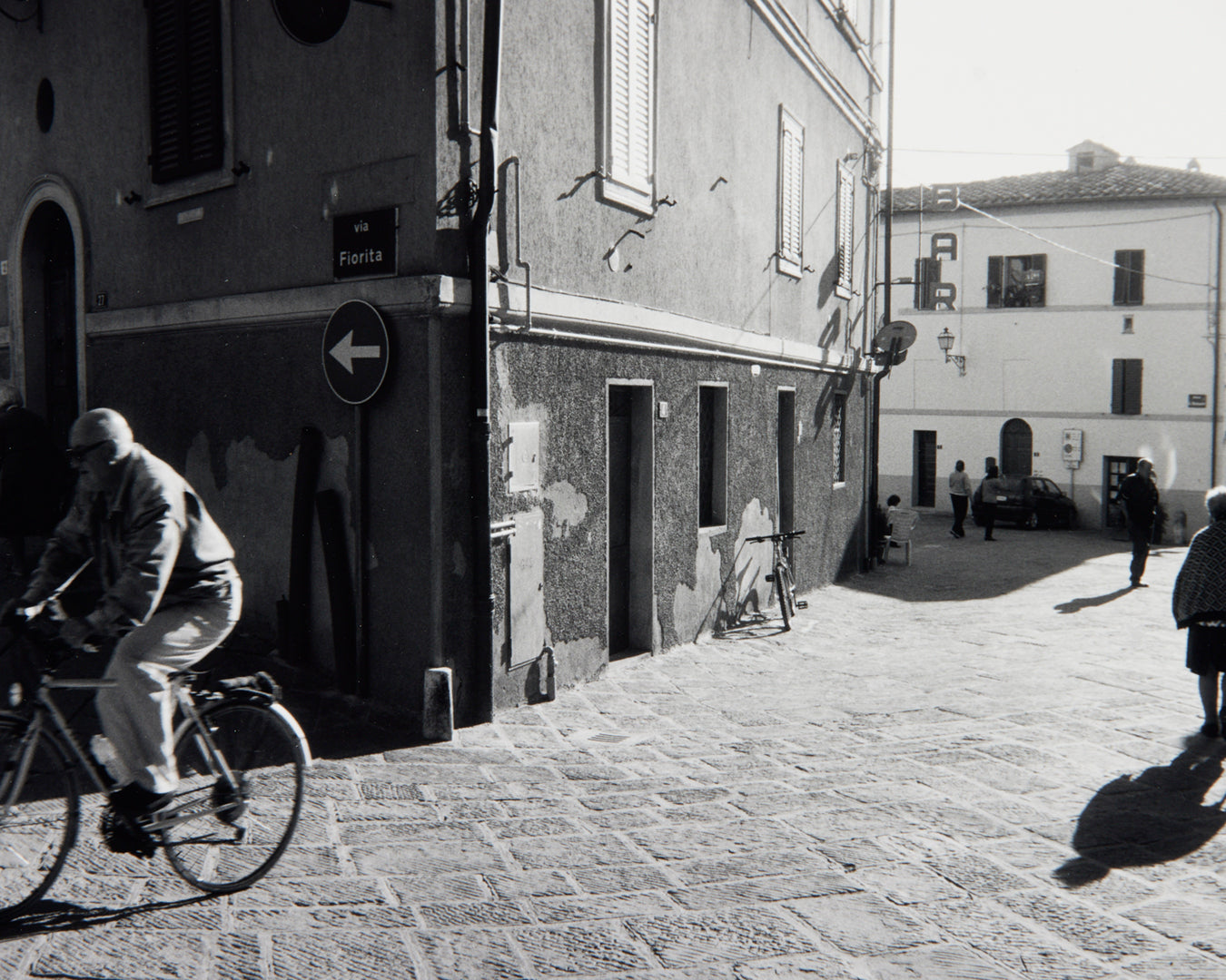 Man on a Bike in Italy